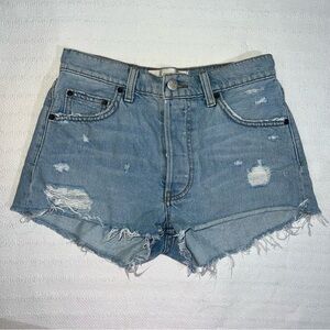 Reformation Womens High Rise Cutoff Denim Shorts Size 23 Designer Festival Boho